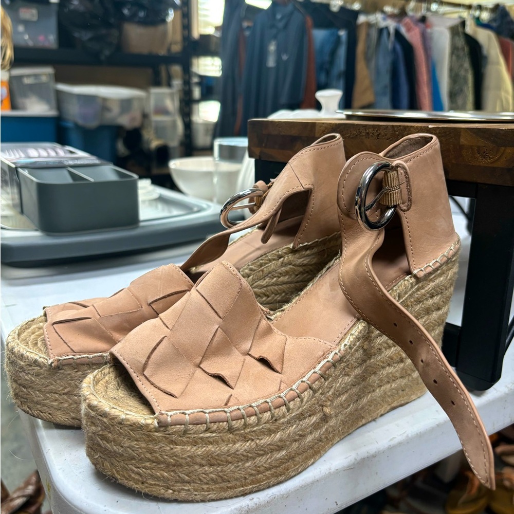 Marc fisher espadrille wedges size 7